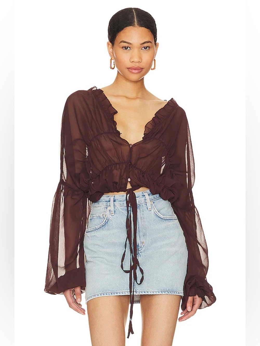 SNDYS X Revolve Bali Top in Brown